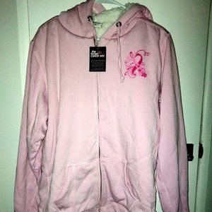 The Breast Cancer Site Fleece Lined Pink Hoodie XL NWT